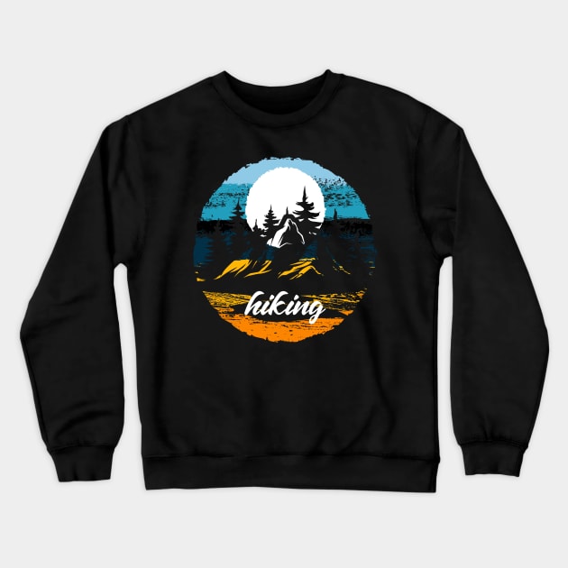 Hiking Crewneck Sweatshirt by Creative Brain